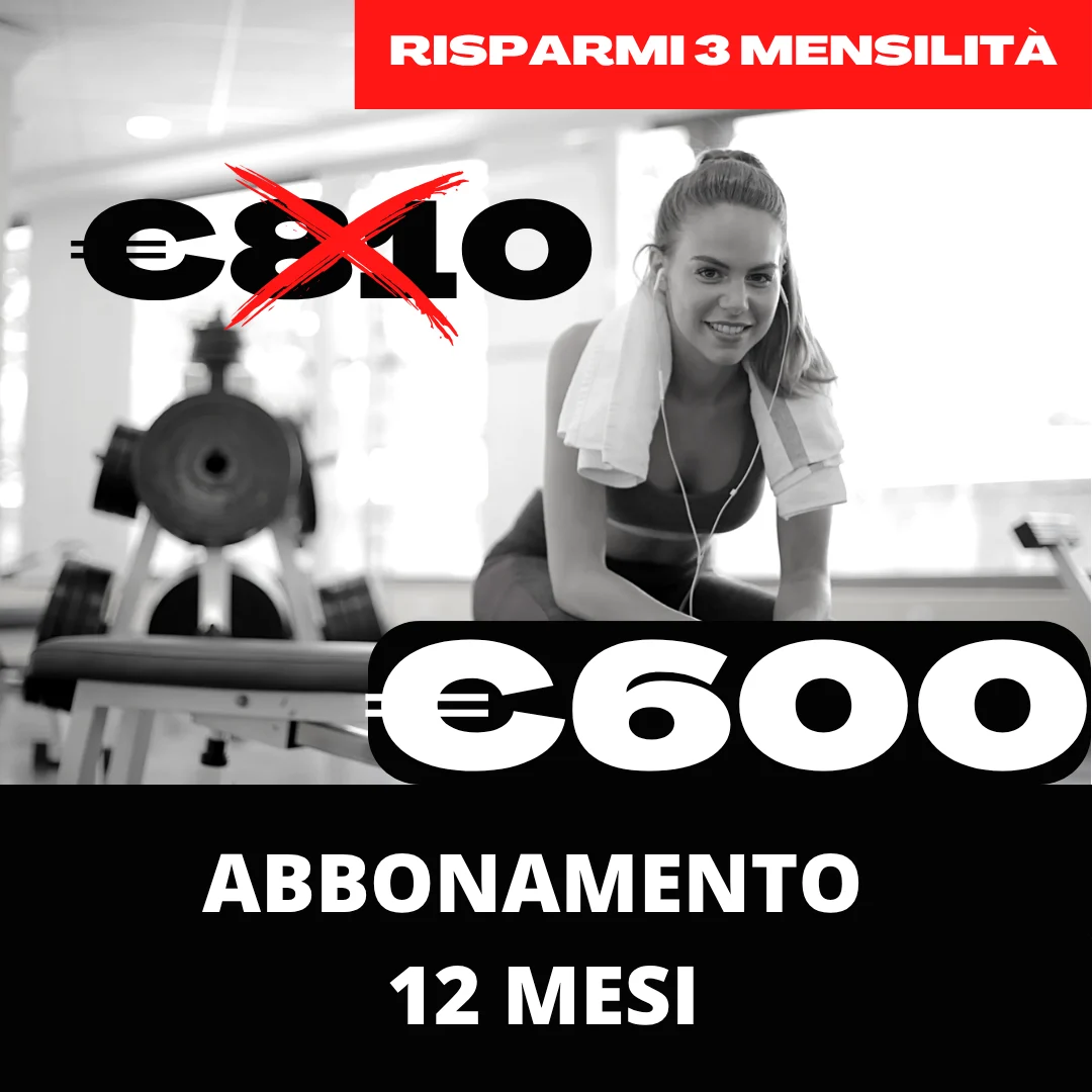 Abbonamento 12 mesi (Risparmi 3 Mensilità)